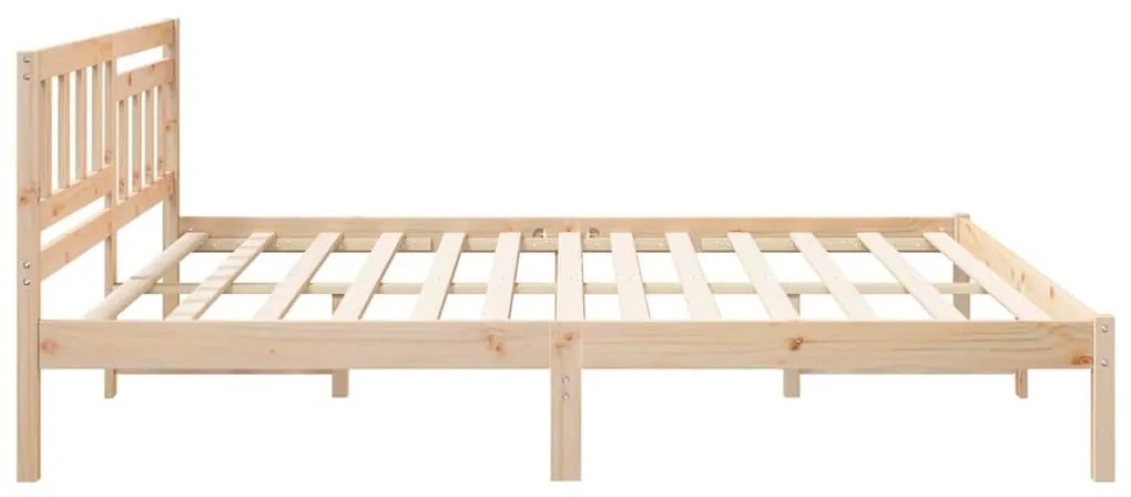 vidaXL Σκελετός Κρεβατιού Καφέ 180 x 200 cm Μασίφ ξύλο πεύκου