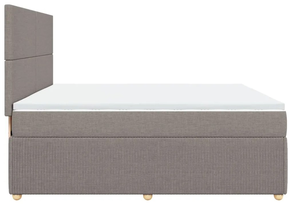 ΚΡΕΒΑΤΙ BOXSPRING ΜΕ ΣΤΡΩΜΑ TAUPE 200X200 ΕΚ. ΥΦΑΣΜΑΤΙΝΟ 3292160