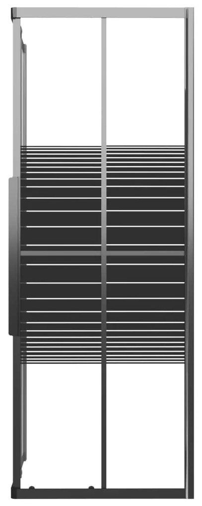 vidaXL Καμπίνα Ντουζιέρας με Ρίγες Μαύρη 90 x 70 x 180 εκ. από ESG