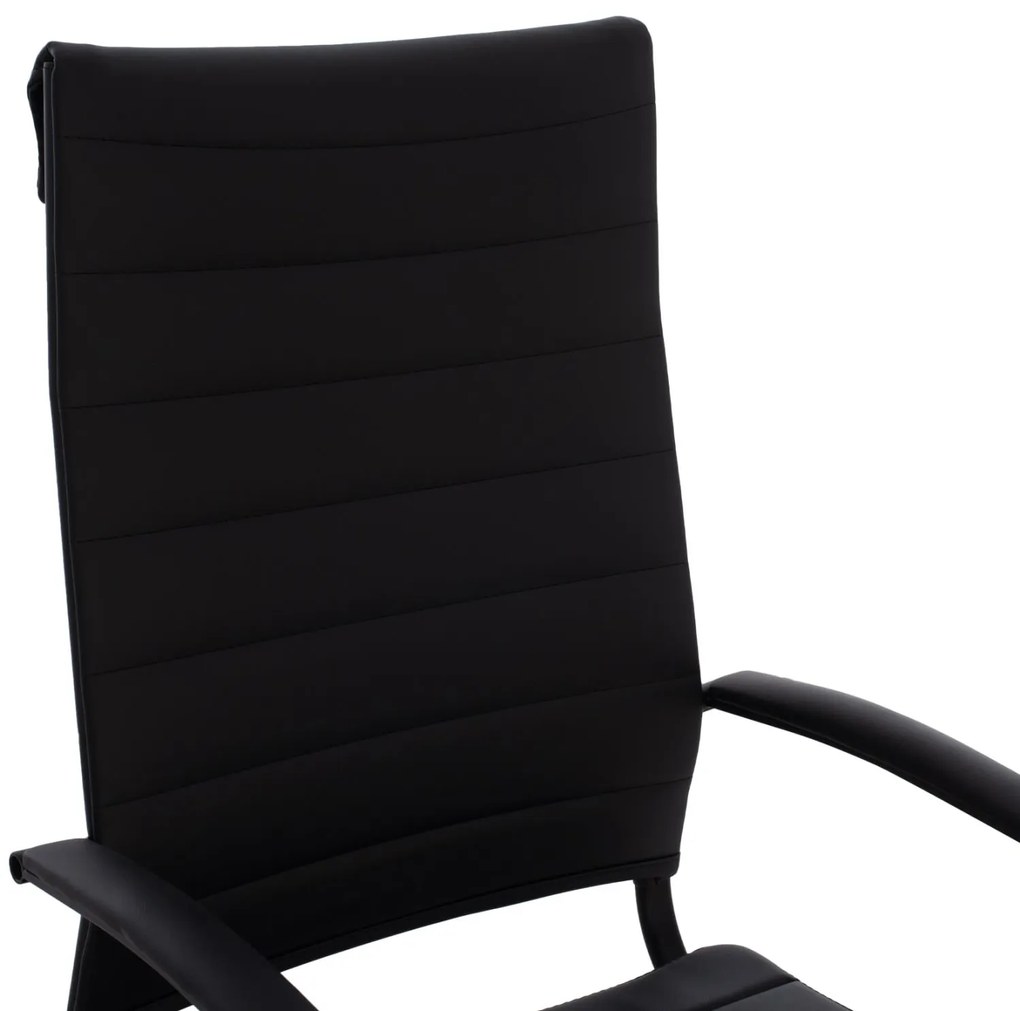ΚΑΡΕΚΛΑ ΓΡΑΦΕΙΟΥ SUPERIOR  ΜΑΥΡΟ PU ΔΙΕΥΘΥΝΤH 62x71,5x113 εκ.