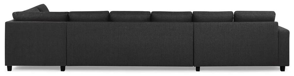 Γωνιακός Καναπές Scandinavian Choice C178, Ανθρακί, Μαύρο, 407x199x79cm, Πόδια: Πλαστική ύλη | Epipla1.gr