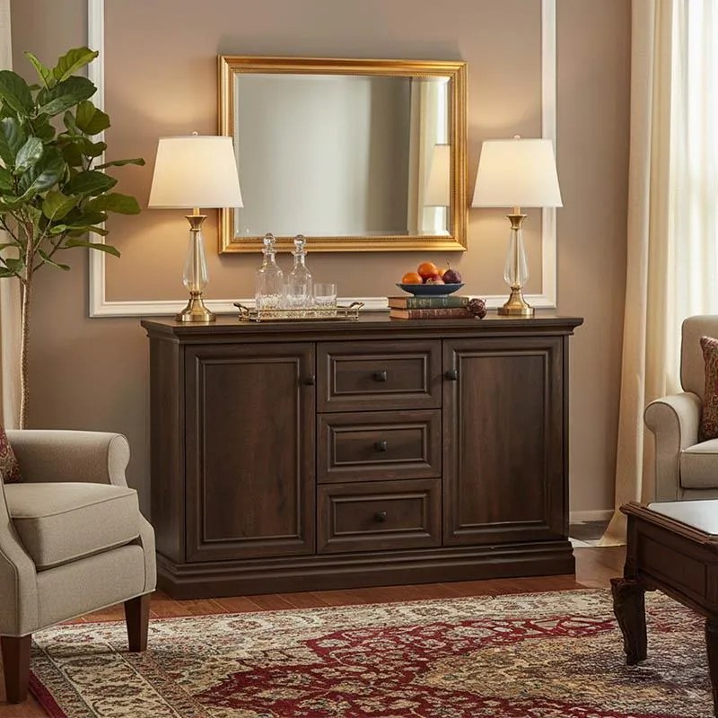 Μπουφές Mozart χρώμα καρυδί 121x40x76,5εκ 121x40x76.5 εκ.