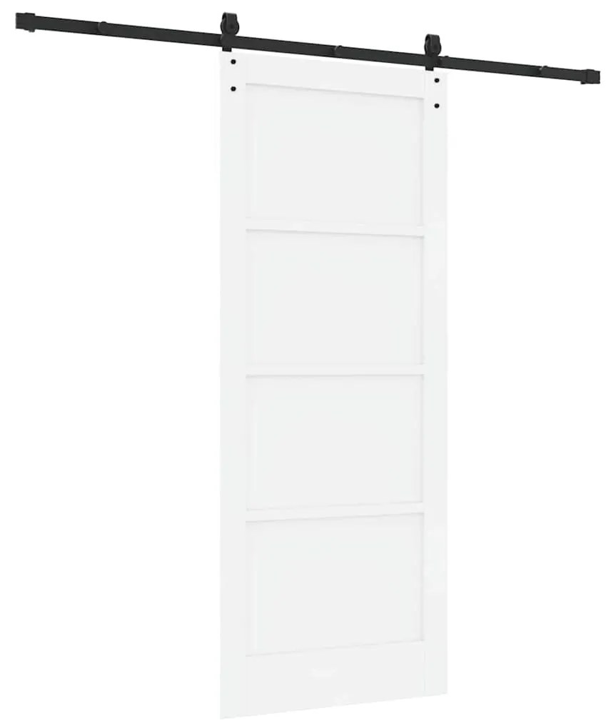 vidaXL Συρόμενη Πόρτα ORKDAL Λευκό 83 x 202 εκ. Μασίφ ξύλο πεύκου