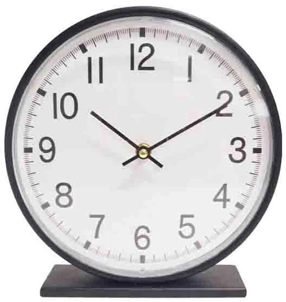 Ρολόι Επιτραπέζιο 133-121-517 23,5x6x24cm Black-White Μέταλλο
