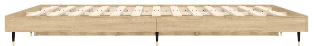 vidaXL Πλαίσιο Κρεβατιού Χωρ. Στρώμα Sonoma Δρυς 120x190 εκ. Επ. Ξύλο