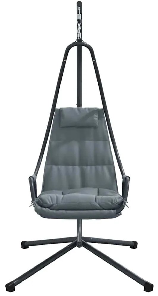 vidaXL Κρεμαστή καρέκλα αυγό Ανθρακί 94 x 107 x 196.5 εκ. Ατσάλι