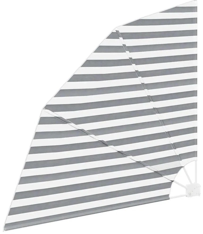 vidaXL Αδιάφανο σκίαστρο μπαλκονιού Ανθρακί και λευκό 160 x 160 cm