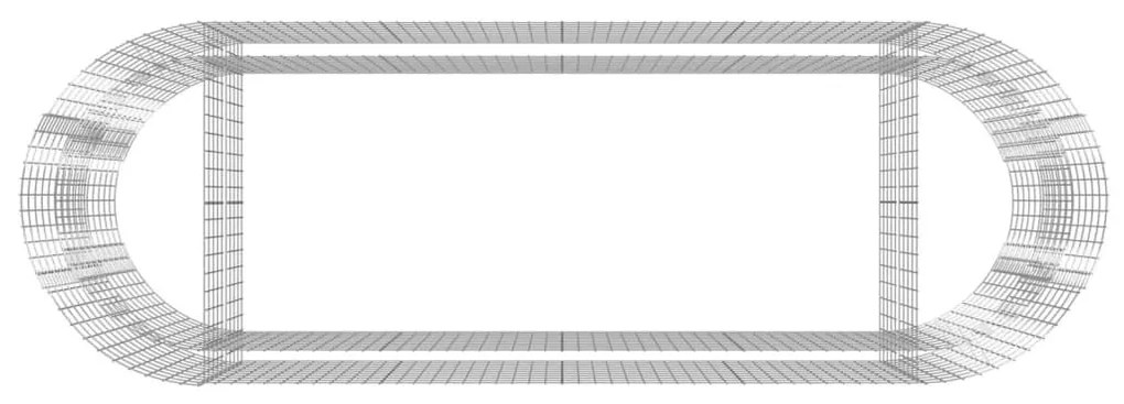 Συρματοκιβώτιο-Γλάστρα Υπερυψωμένη 300x100x100 εκ Γαλβ. Ατσάλι - Ασήμι