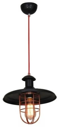 Φωτιστικό κρεμαστό KURO μαύρο με πλέγμα Φ29 HL-238S-1P Homelighting-77-3040-Μαύρο 77-3040