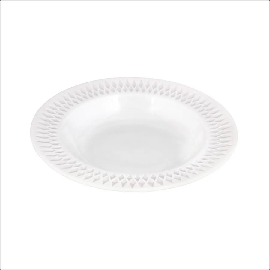 Πιάτο Βαθύ Πορσελάνης White PW43 Diamante Oriana Ferelli 23εκ. PRPW430002