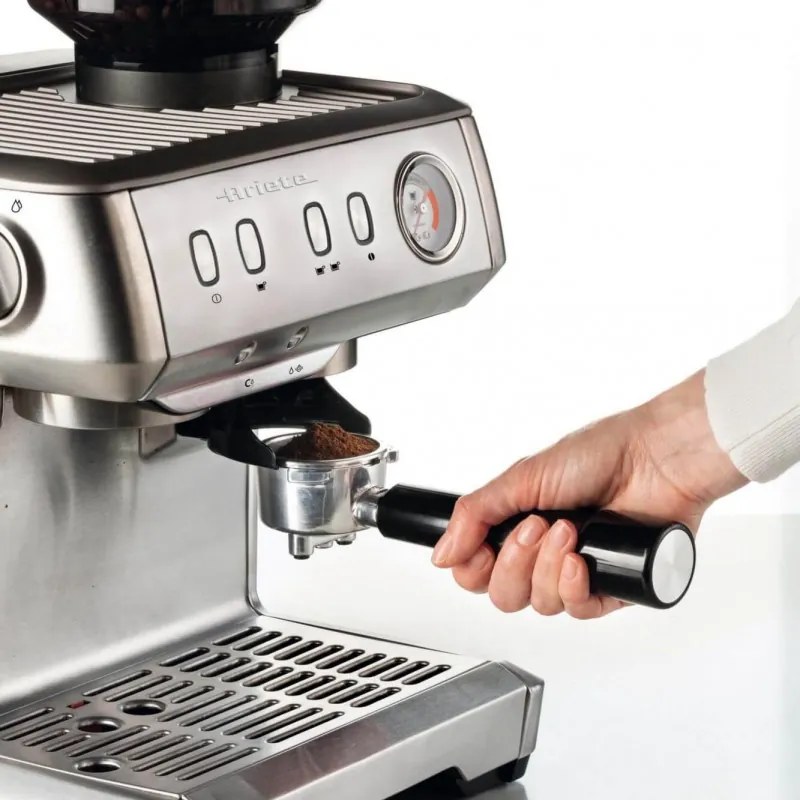 Καφετιέρα Ariete ESPRESSO METAL 1313/10, 1600W, 15 bar, 2 l, Ενσωματωμένος μύλος καφέ με 11 στάδια, μετρητής, Inox