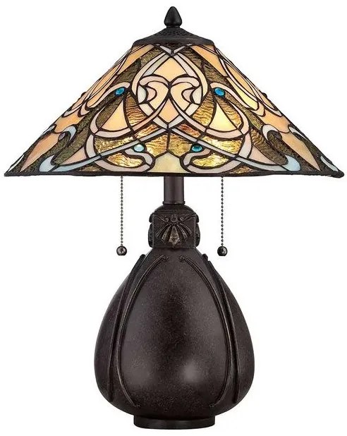 Επιτραπέζιο Φωτιστικό 2xE27  Μπρονζέ   Tiffany  India QZ-INDIA-TL Elstead Lighting-QZ-INDIA-TL-Μπρονζέ QZ-INDIA-TL