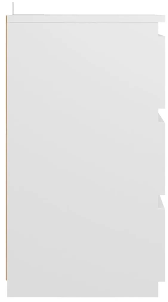 Κομοδίνο Λευκό 40 x 35 x 62,5 εκ. από Μοριοσανίδα - Λευκό