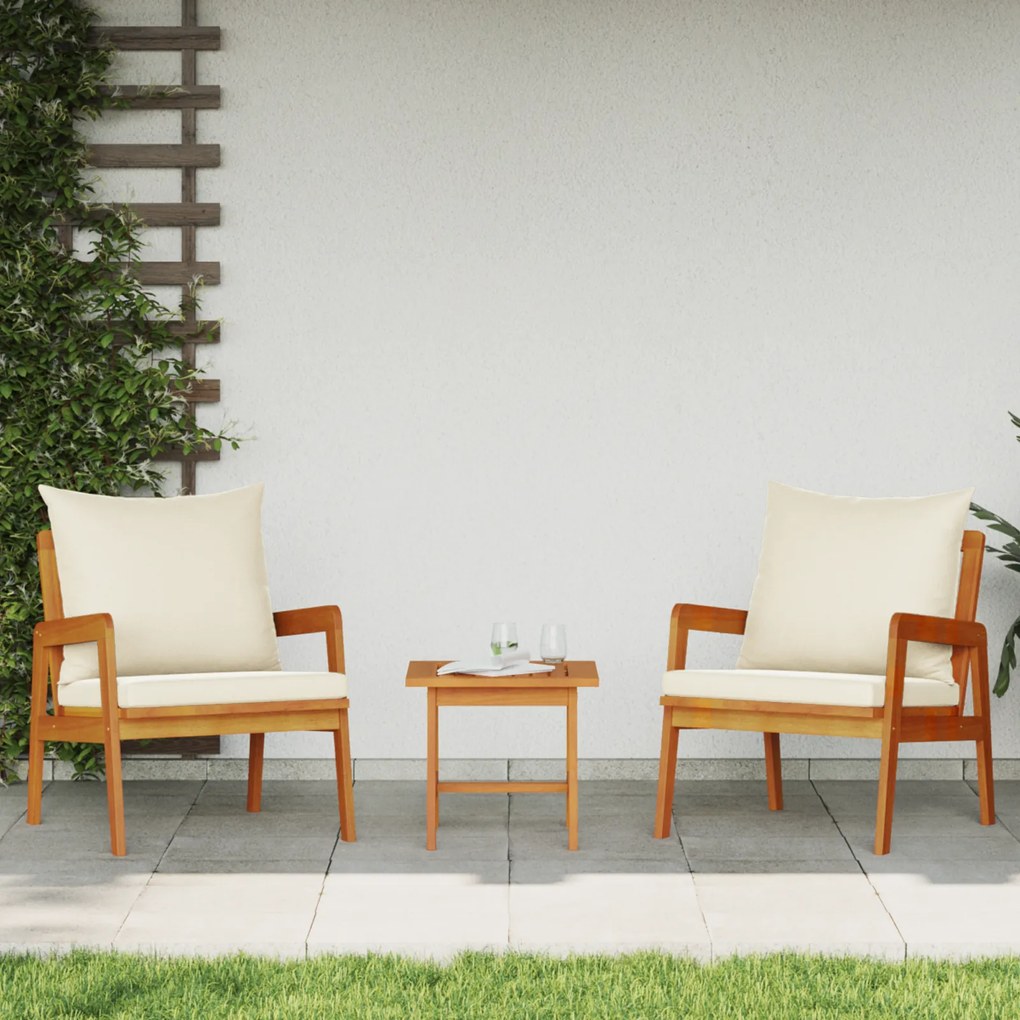 vidaXL Καρέκλες Κήπου  2 τεμ 59.5x65x71.5 εκ Μασίφ Ξύλο Ακακίας