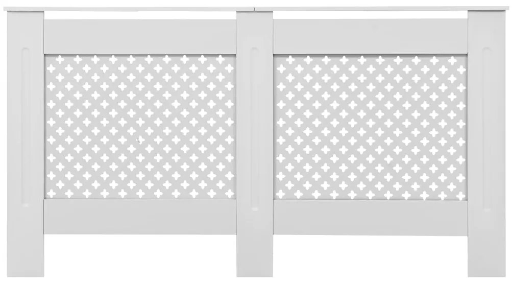 vidaXL Κάλυμμα Καλοριφέρ Λευκό 152 x 19 x 81,5 εκ. από MDF