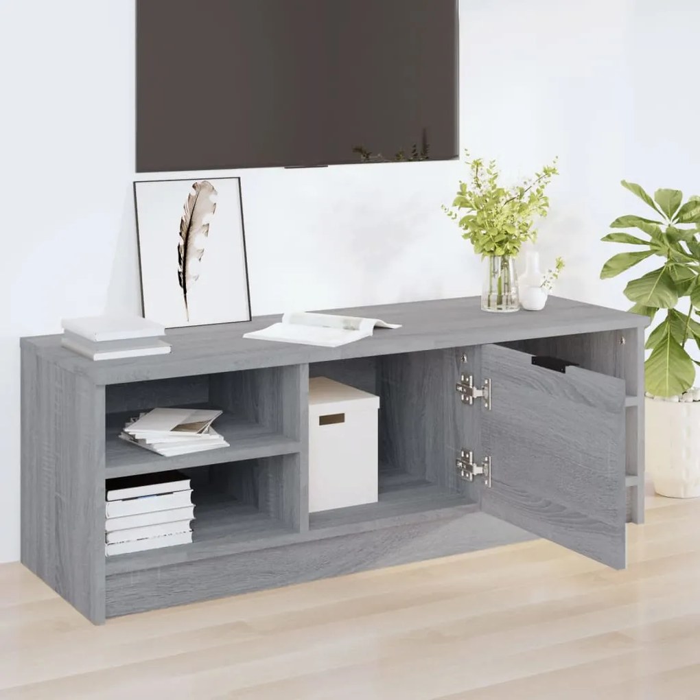 vidaXL Έπιπλο Τηλεόρασης ΓκριSonoma102x35,5x36,5εκ. Επεξεργασμένο Ξύλο