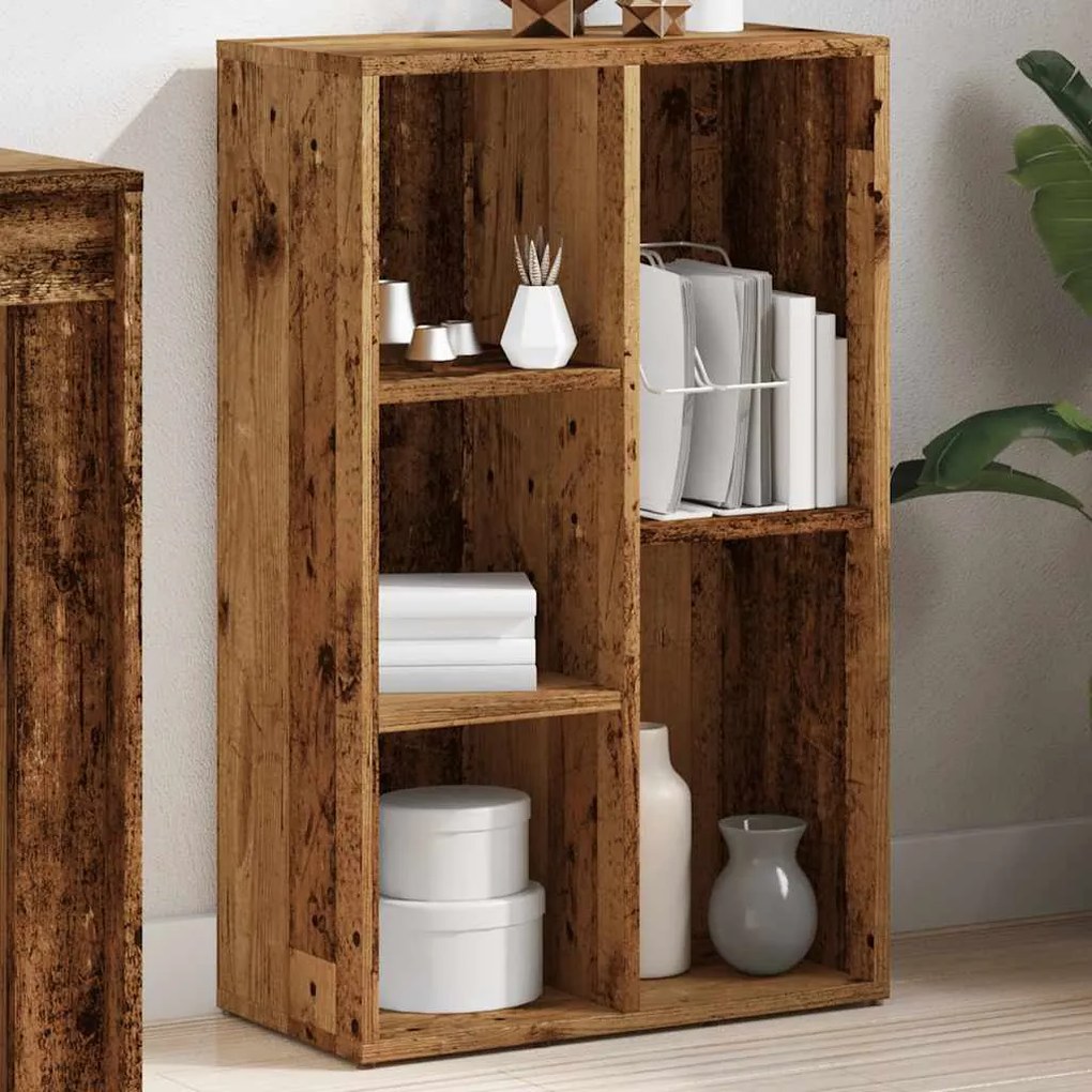 ντουλάπι βιβλίων Παλιό ξύλο 66x30x130 cm Κατασκευασμένο ξύλο - Καφέ