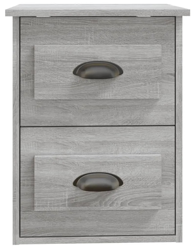 vidaXL Κομοδίνο Επιτοίχιο Γκρι Sonoma 41,5x36x53 εκ.