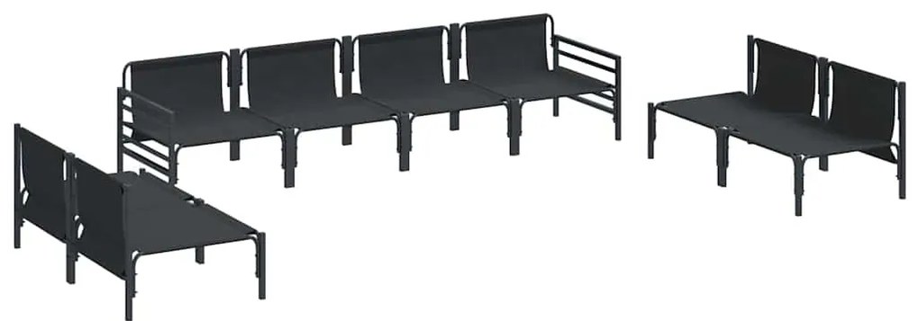 vidaXL Σετ Καναπέ Κήπου 8 pcs Ανθρακί Ατσάλι