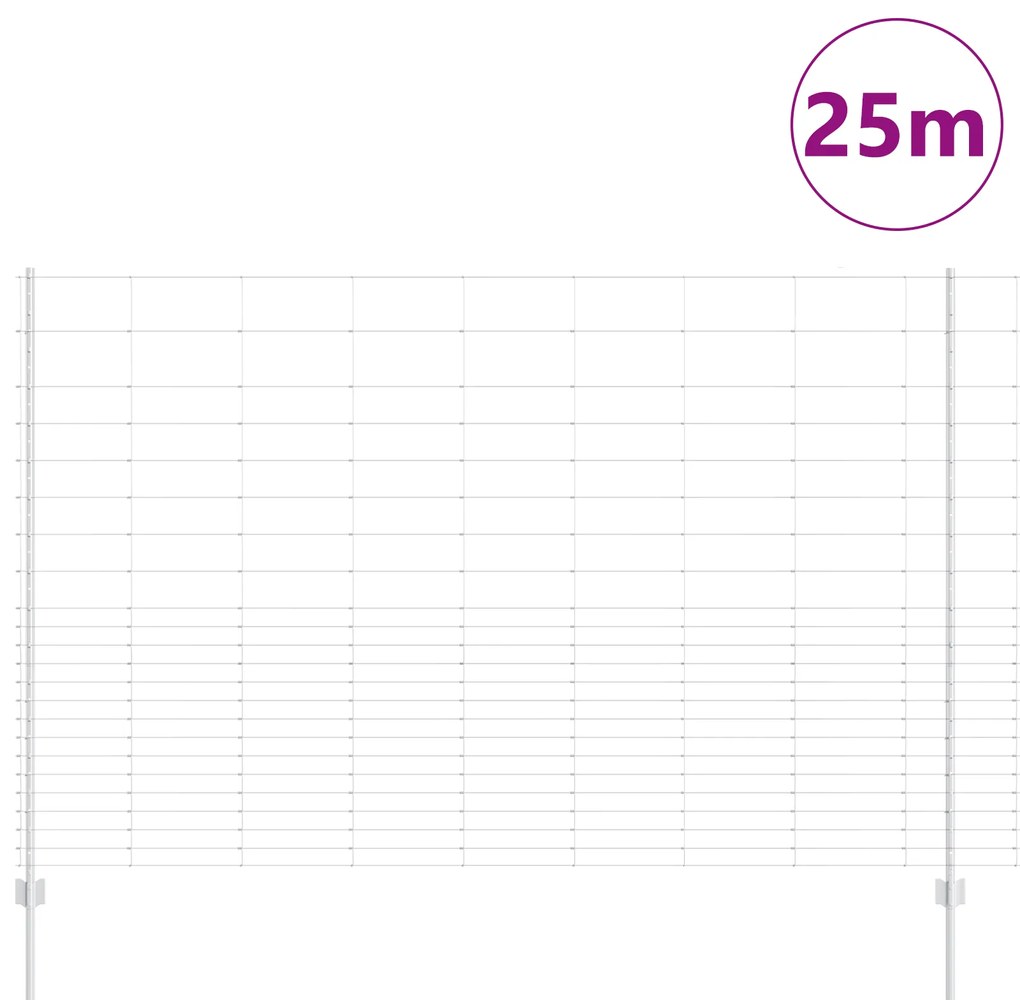 vidaXL Στύλοι Φράχτη 22 τεμ U-Channel 160 εκ Γαλβανισμένος Χάλυβας