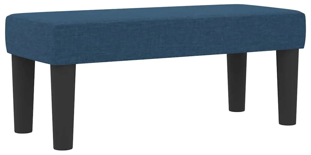 vidaXL Κρεβάτι με ελατήρια με στρώμα Μπλε 100 x 200 cm ύφασμα