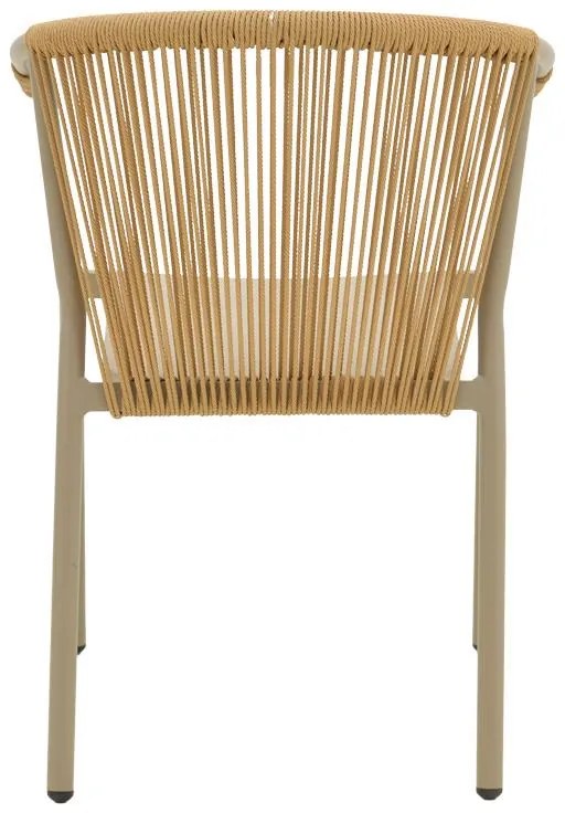 Καρέκλα - Πολυθρόνα Convince αλουμινίου στοιβαζόμενη με καφέ σκελετό-textilene-pe rattan 56x63x82 εκ. 56x63x82 εκ.