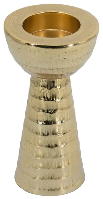 Artekko Pillar Κηροπήγιο Μέταλλο Χρυσό (12.7x12.7x25.4)cm