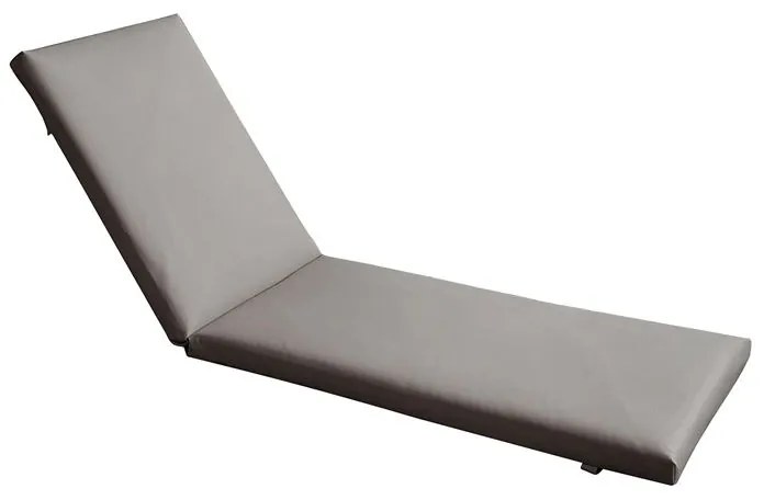 SUNLOUNGER Μαξιλάρι Ξαπλώστρας PVC Γκρι με Φερμουάρ &amp; Velcro (Foam Polyester)  196(78 118)x60x7cm [-Γκρι-] [-PU - PVC-] Ε2017,81