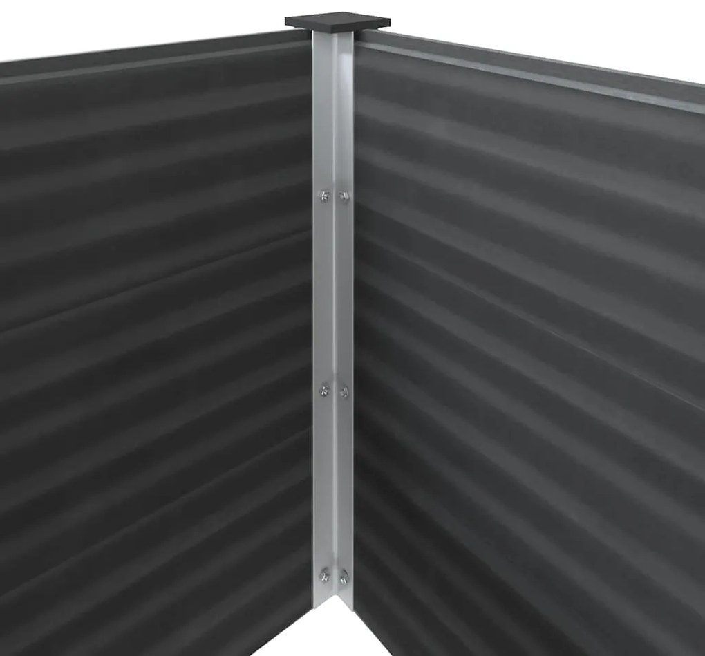 vidaXL Ζαρντινιέρα Υπερυψωμένη Γκρι 250 x 50 x 91 εκ. από WPC