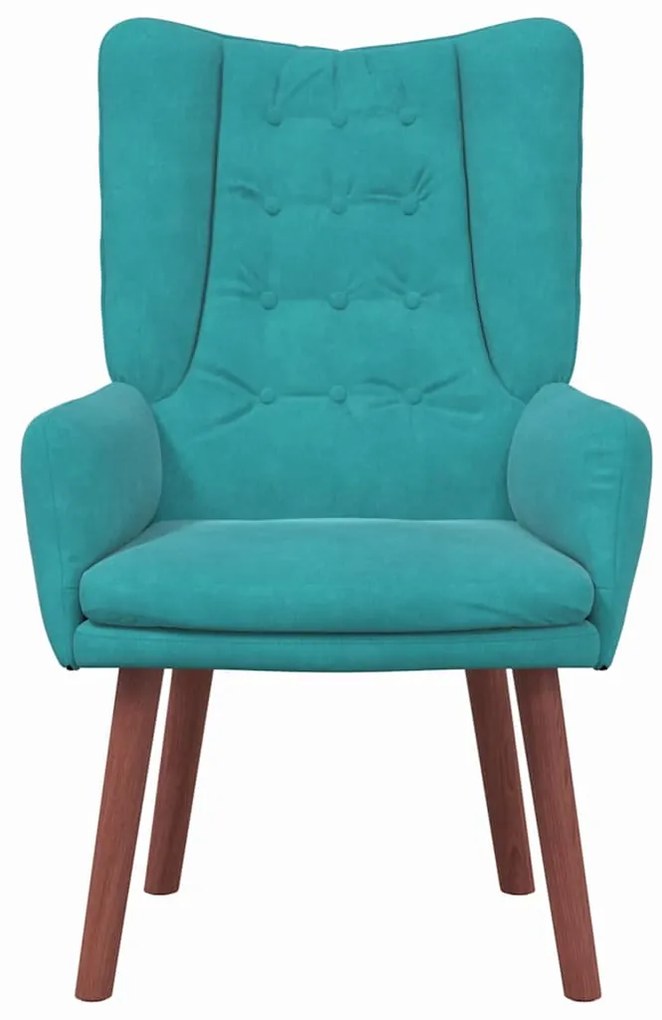 vidaXL Πολυθρόνα Τιρκουάζ 63 x 67 x 94 εκ. Βελούδο