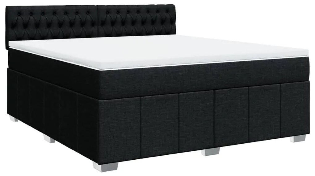 ΚΡΕΒΑΤΙ BOXSPRING ΜΕ ΣΤΡΩΜΑ ΜΑΥΡΟ 180X200 ΕΚ. ΥΦΑΣΜΑΤΙΝΟ 3287156