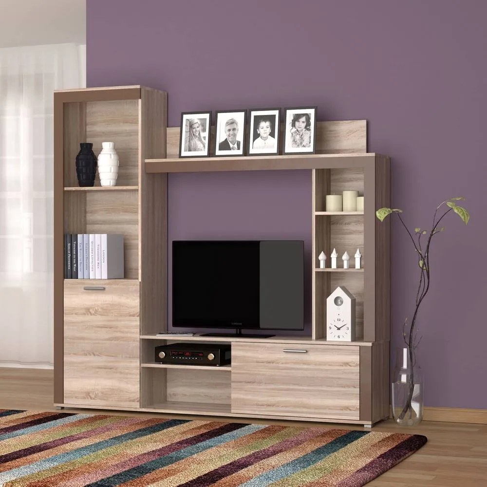 Σύνθεση Tηλεόρασης Badan 188x35x181εκ Σονόμα-Μόκκα - TO-BADAN - TO-BADAN