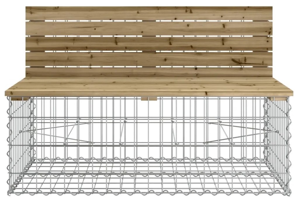 vidaXL Παγκάκι Κήπου Συρματοκιβώτιο 103x70x65 εκ. Εμποτ. Ξύλο Πεύκου