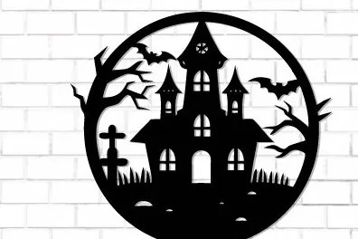 Intra απο ξύλο plywood  Χρώμα wenge 3mm-4mm πάχος - Halloween Decor Wall Δίασταση 15x15 cm INTRAFABR-101320357