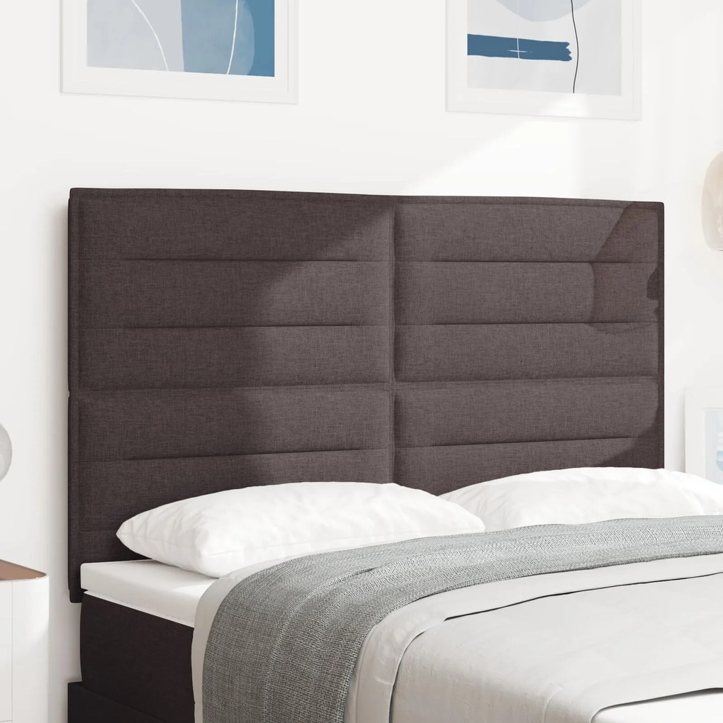 vidaXL Κεφαλάρι Γραμμές Σχεδίασης Σκούρο Καφέ 160 εκ Ύφασμα