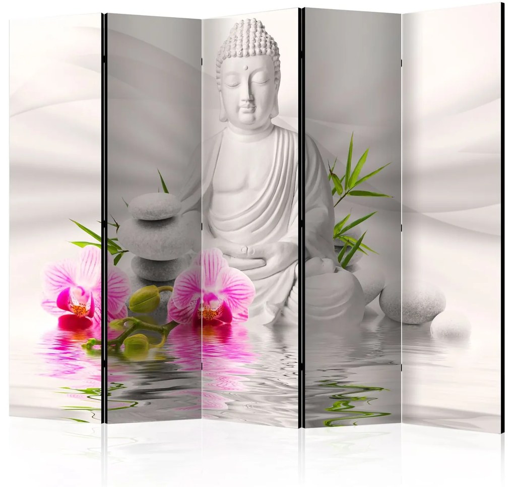 Διαχωριστικό με 5 τμήματα - Buddha and Orchids II [Room Dividers] 225x172