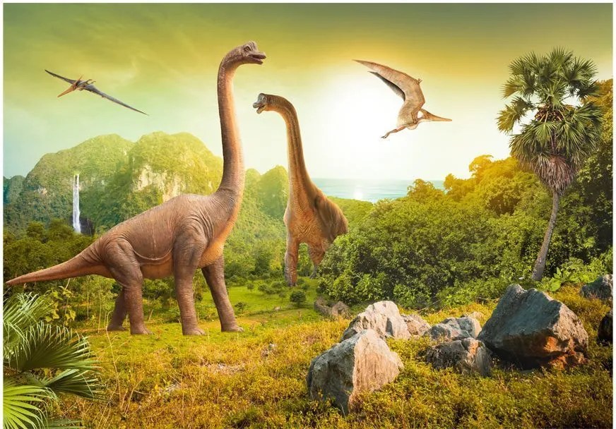 Αυτοκόλλητη φωτοταπετσαρία - Dinosaurs - 392x280