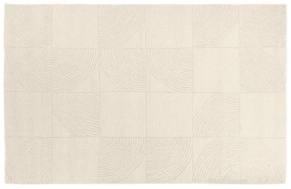Χαλί Ορθογώνιο Κρεμ Κύκλοι 230x160cm Χειροποίητο Yudino 420319 Eglo 420319