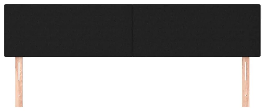 vidaXL Κεφαλάρια Κρεβατιού 2 τεμ. Μαύρα 80 x 5 x 78/88 εκ. Υφασμάτινο