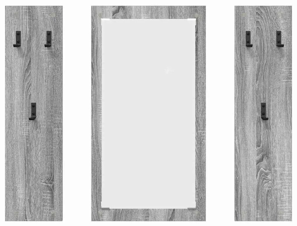 vidaXL Τοίχου Κρεμάστρα Επιτοίχιο Γκρι sonoma 96 x 1.5 x 90 εκ