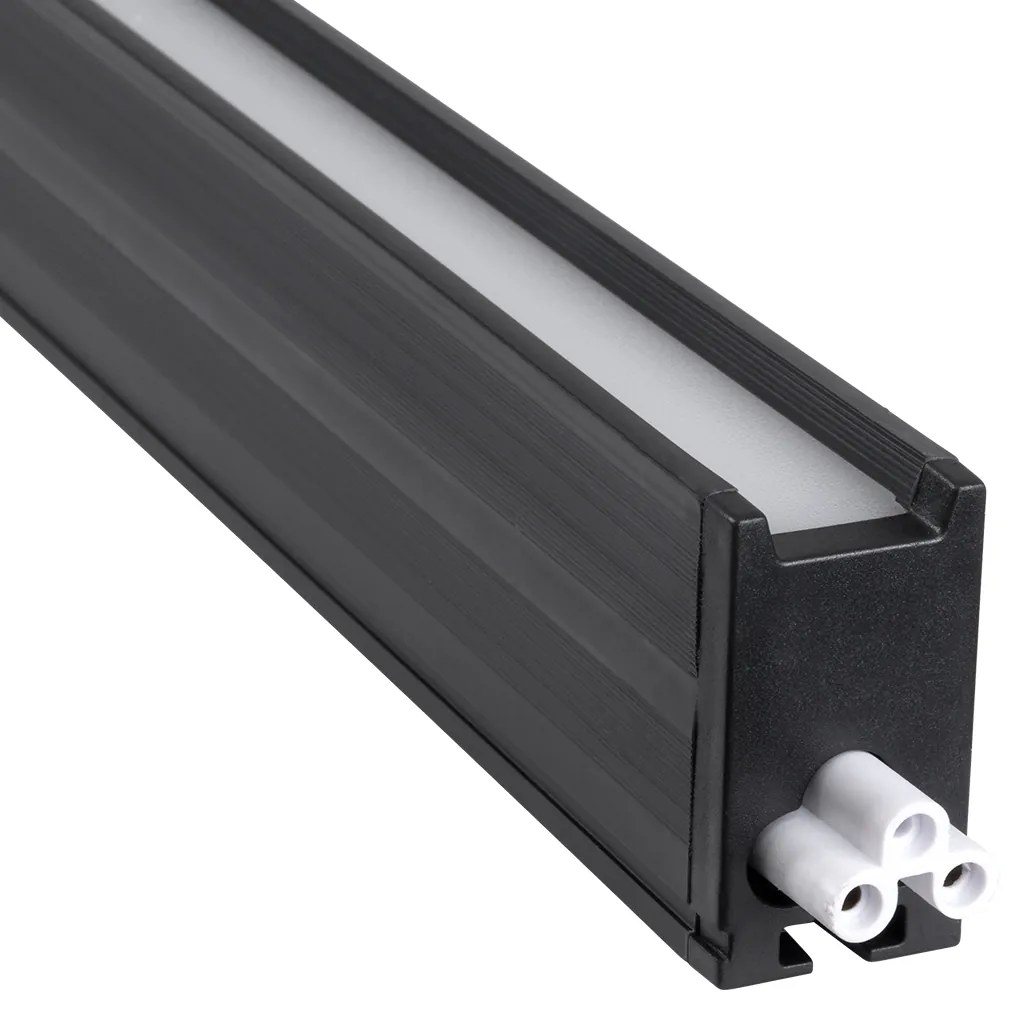 GloboStar OFFICE 61024-P Γραμμικό Κρεμαστό Φωτιστικό Linear LED 18W 2200lm 120° AC 220-240V Μ120 x Π2 x Υ4cm Φυσικό Λευκό 4500K - Μαύρο - 3 Years Warranty - 61024-1