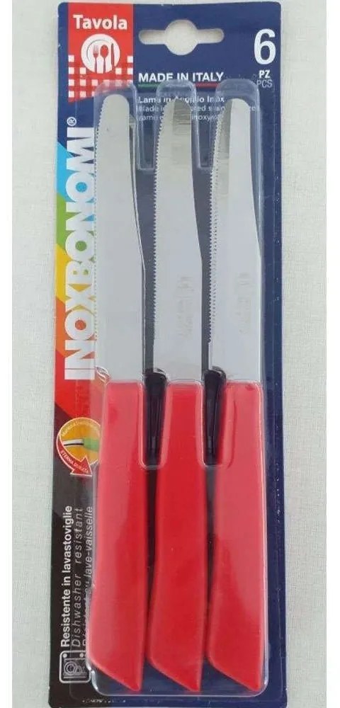 Μαχαίρια (Σετ 6Τμχ) BM30006005 Red Inoxbonomi Stainless Steel