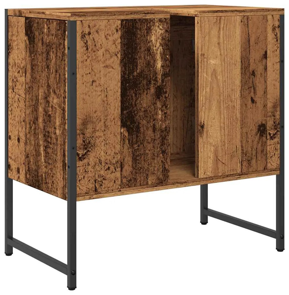 vidaXL Ντουλάπι Νιπτήρα Μπάνιου Παλιό Ξύλο 60x33x60 εκ