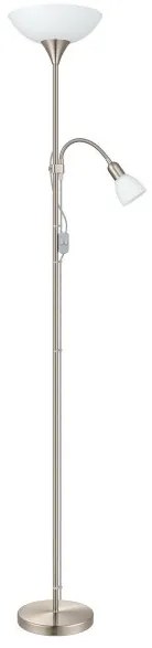 Επιδαπέδιο Φωτιστικό 1xE27 Νίκελ Ματ Reading Light Up 2 82842 Eglo-82842-Νίκελ Ματ 82842