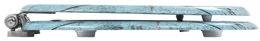 vidaXL Καλύμματα Λεκάνης Soft Close 2 τεμ Σχέδιο Παλαιωμένου Ξύλου MDF