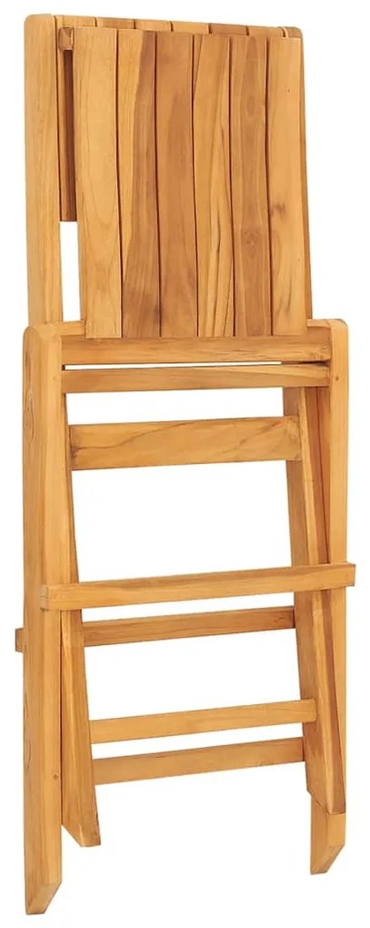 vidaXL Καρέκλες Κήπου Πτυσσόμενες 4 τεμ. 47x62x90 εκ. Μασίφ Ξύλο Teak