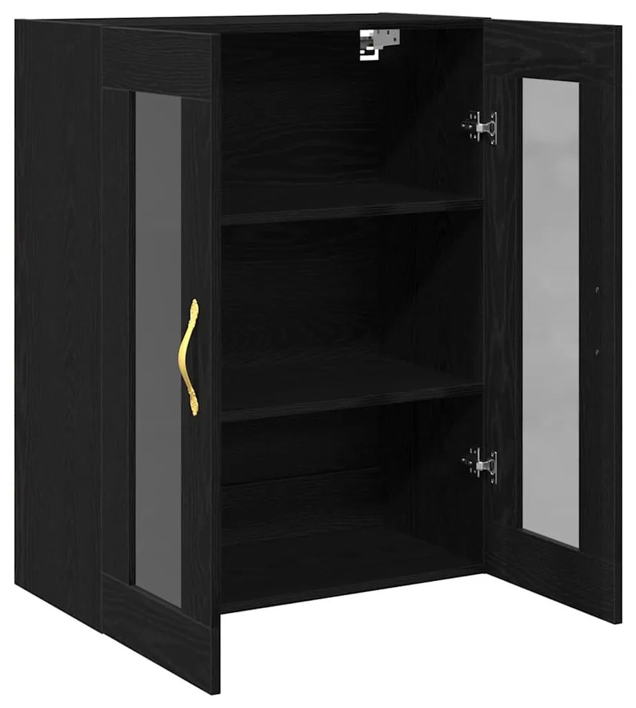 vidaXL Ντουλάπα τοίχου Επιτοίχιο Μαύρη δρυς 69.5 x 34 x 90 εκ.