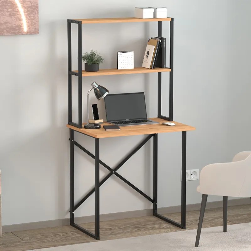 Γραφείο εργασίας Pope Megapap χρώμα pine oak 73x52x146εκ.-GP041-0104,1