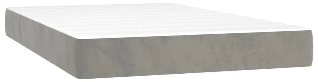 ΚΡΕΒΑΤΙ BOXSPRING ΜΕ ΣΤΡΩΜΑ &amp; LED ΑΝ.ΓΚΡΙ 120X200 ΕΚ. ΒΕΛΟΥΔΙΝΟ 3136353