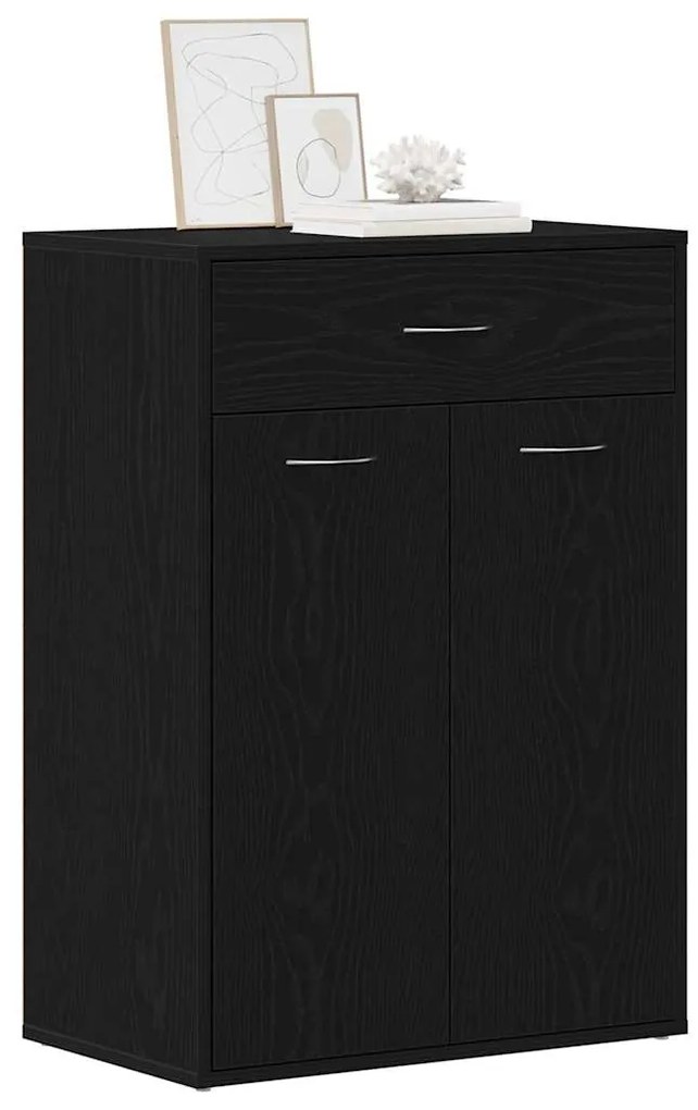 vidaXL Ντουλάπι Παπουτσιών Μαύρο Δρυς 60x35x84 εκ από Ξύλο